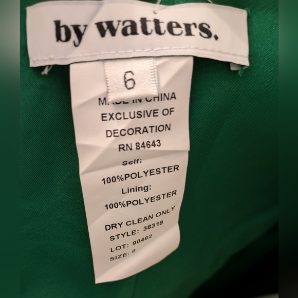 Watters Seaside Green     Sleeveless Square Neck Sundress Size 6 - Picture 7 of 13